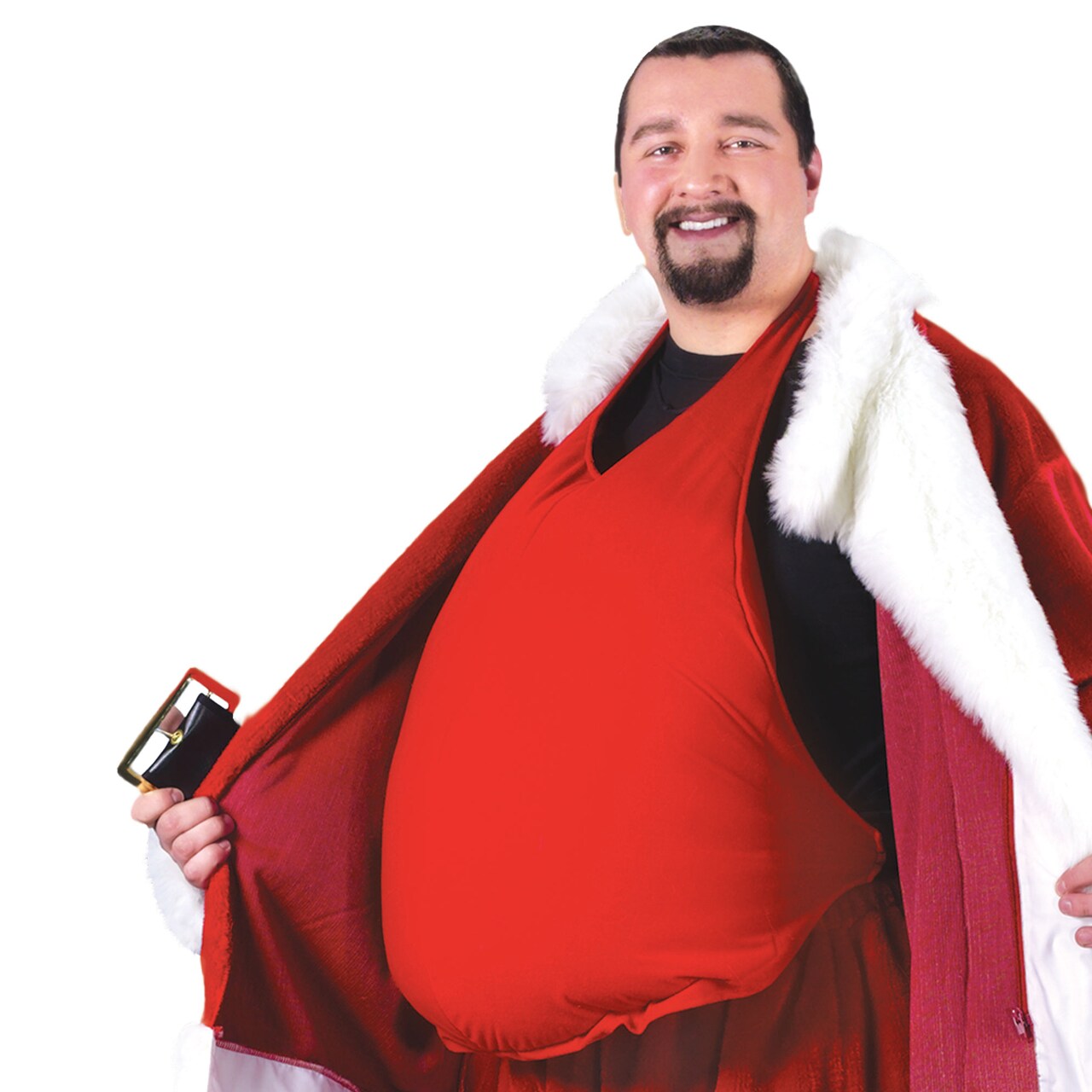 Fun World Red Padded Santa Belly Adult Christmas Costume Accessory - One Size